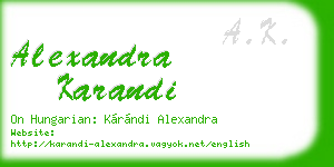 alexandra karandi business card